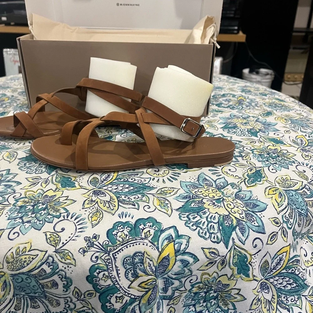 Jenni Kayne Brown Minimalist Sandals - Picture 2 of 6